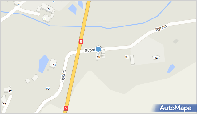 Strzegom, Rybna, 50, mapa Strzegom