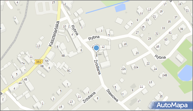 Strzegom, Rybna, 8, mapa Strzegom