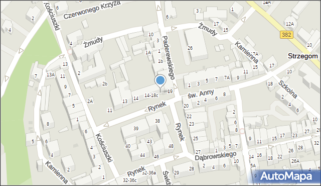 Strzegom, Rynek, 14-18d, mapa Strzegom