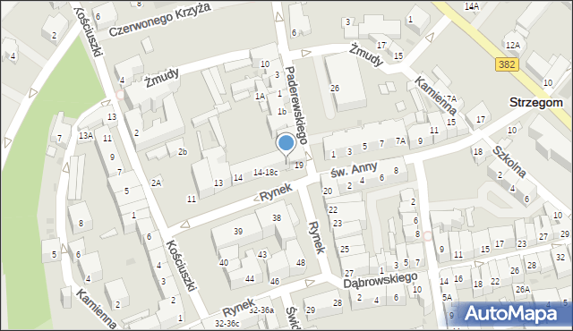 Strzegom, Rynek, 18, mapa Strzegom