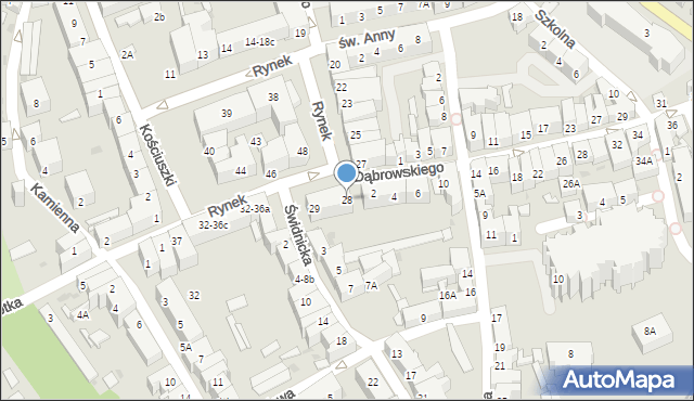 Strzegom, Rynek, 28, mapa Strzegom