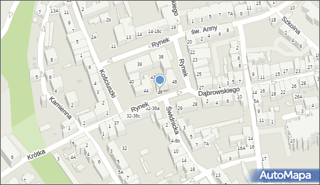 Strzegom, Rynek, 46, mapa Strzegom