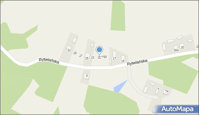 Strzegomek, Rytwiańska, 21, mapa Strzegomek