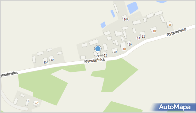 Strzegomek, Rytwiańska, 24, mapa Strzegomek