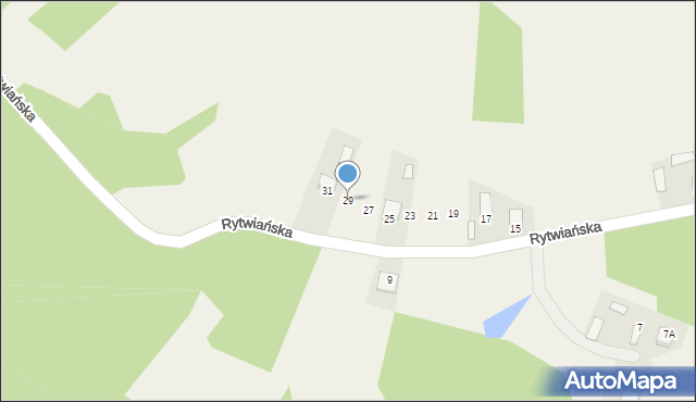 Strzegomek, Rytwiańska, 29, mapa Strzegomek