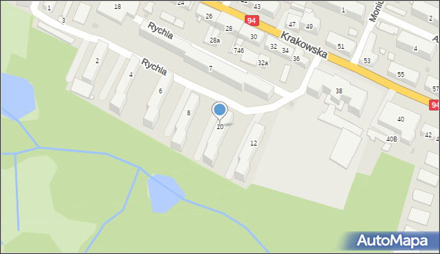 Strzelce Opolskie, Rychla Jana, 10, mapa Strzelce Opolskie