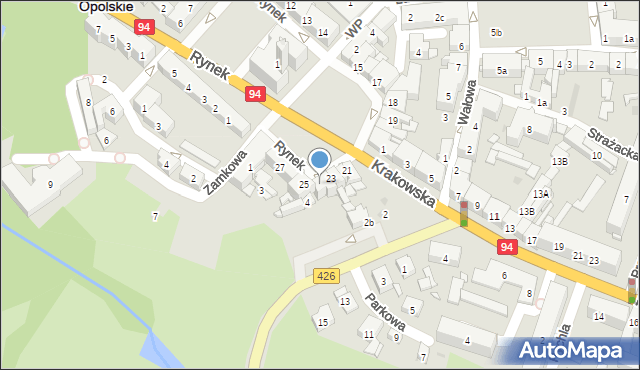 Strzelce Opolskie, Rynek, 24, mapa Strzelce Opolskie