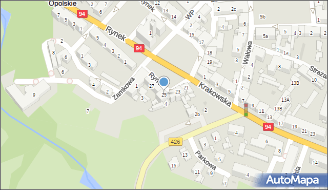 Strzelce Opolskie, Rynek, 25, mapa Strzelce Opolskie