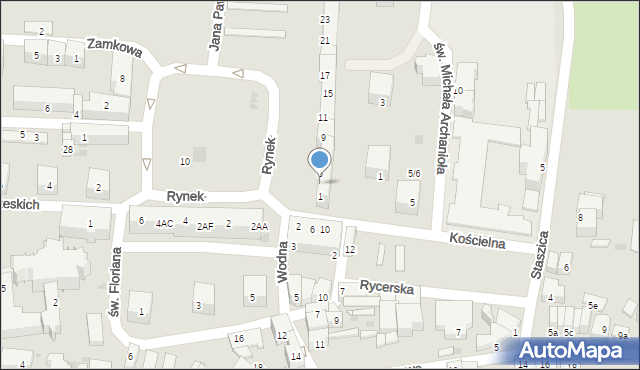 Strzelin, Rynek, 3, mapa Strzelin