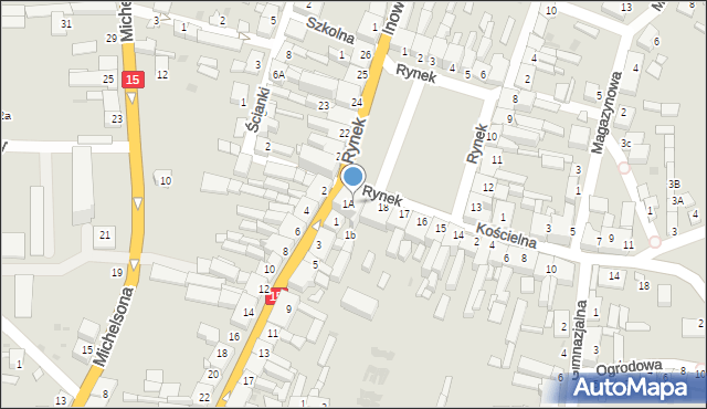 Strzelno, Rynek, 19, mapa Strzelno