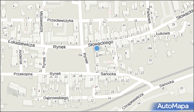 Strzyżów, Rynek, 11, mapa Strzyżów