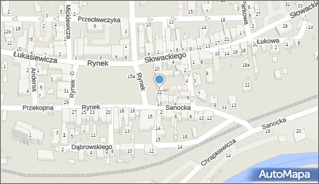 Strzyżów, Rynek, 12, mapa Strzyżów
