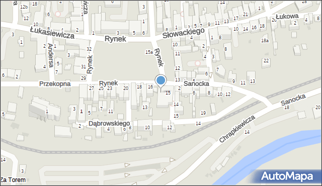 Strzyżów, Rynek, 16A, mapa Strzyżów