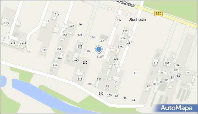 Suchocin, Rybacka, 110, mapa Suchocin