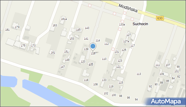 Suchocin, Rybacka, 116, mapa Suchocin