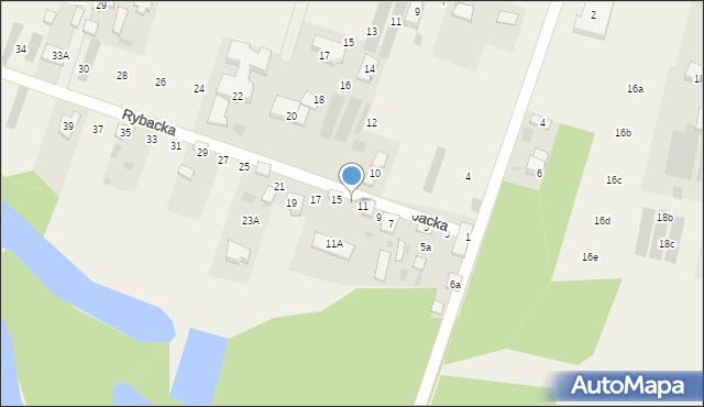 Suchocin, Rybacka, 13, mapa Suchocin