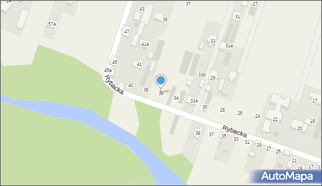 Suchocin, Rybacka, 36, mapa Suchocin