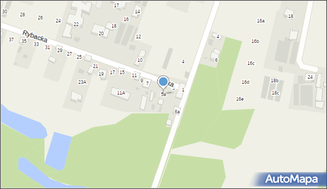 Suchocin, Rybacka, 5a, mapa Suchocin