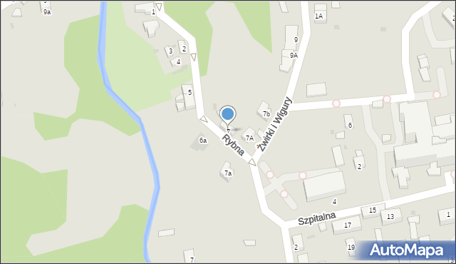 Sulęcin, Rybna, 7, mapa Sulęcin