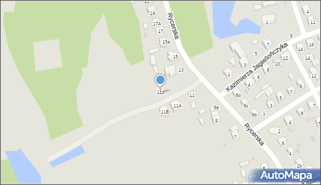 Sulejów, Rycerska, 11d, mapa Sulejów