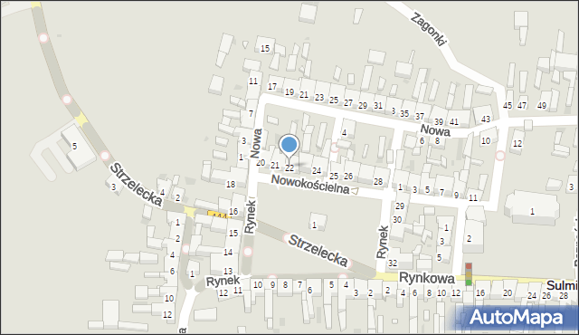 Sulmierzyce, Rynek, 22, mapa Sulmierzyce