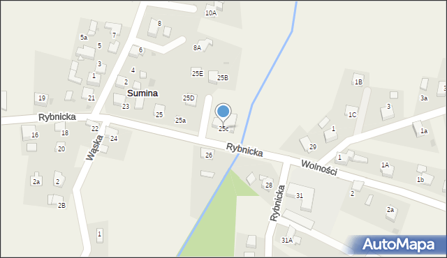 Sumina, Rybnicka, 25c, mapa Sumina