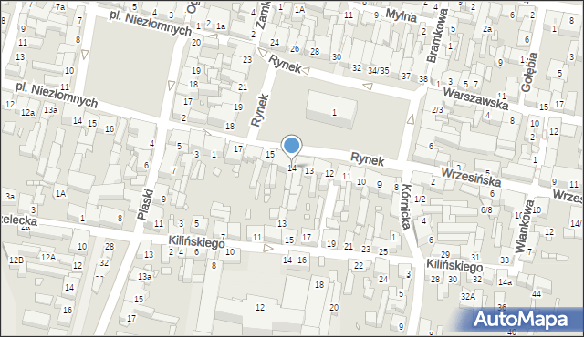 Swarzędz, Rynek, 14, mapa Swarzędz