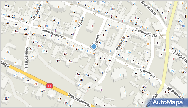 Świebodzice, Rynek, 6, mapa Świebodzice