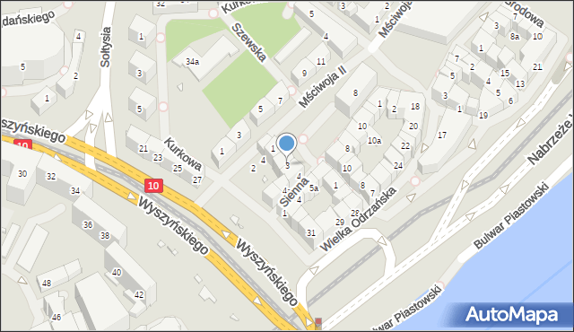 Szczecin, Rynek Sienny, 3, mapa Szczecina