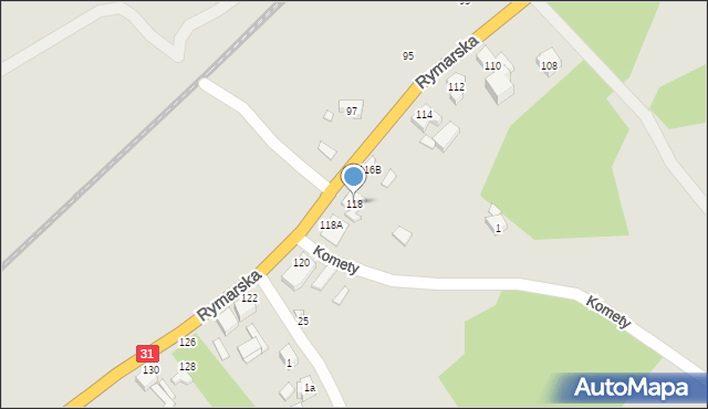 Szczecin, Rymarska, 118, mapa Szczecina