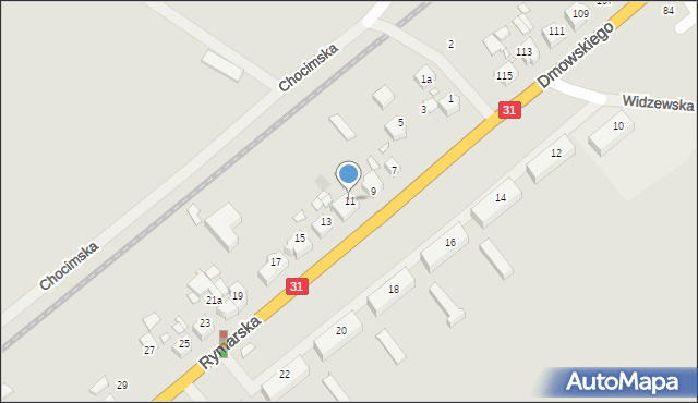 Szczecin, Rymarska, 11, mapa Szczecina