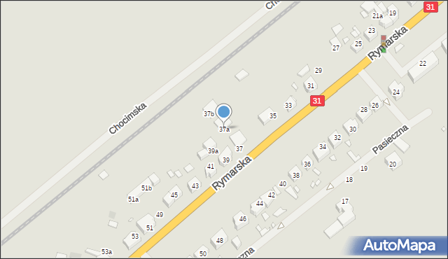 Szczecin, Rymarska, 37a, mapa Szczecina