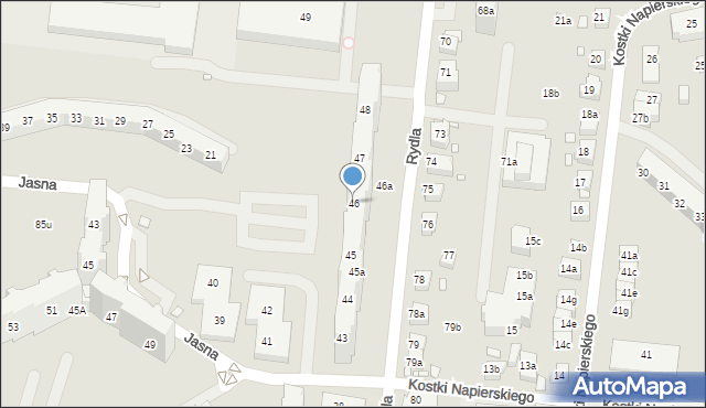 Szczecin, Rydla Lucjana, 46, mapa Szczecina