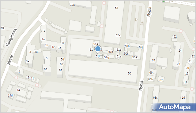 Szczecin, Rydla Lucjana, 51i, mapa Szczecina