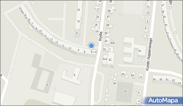 Szczecin, Rydla Lucjana, 7, mapa Szczecina