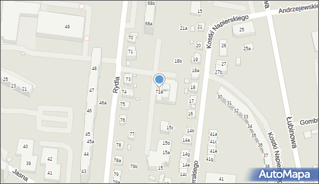 Szczecin, Rydla Lucjana, 71a, mapa Szczecina