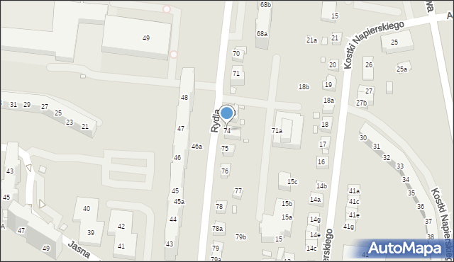 Szczecin, Rydla Lucjana, 74, mapa Szczecina