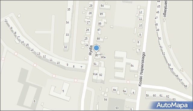 Szczecin, Rydla Lucjana, 90, mapa Szczecina