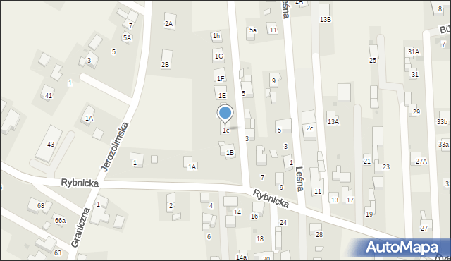 Szczerbice, Rybnicka, 1c, mapa Szczerbice