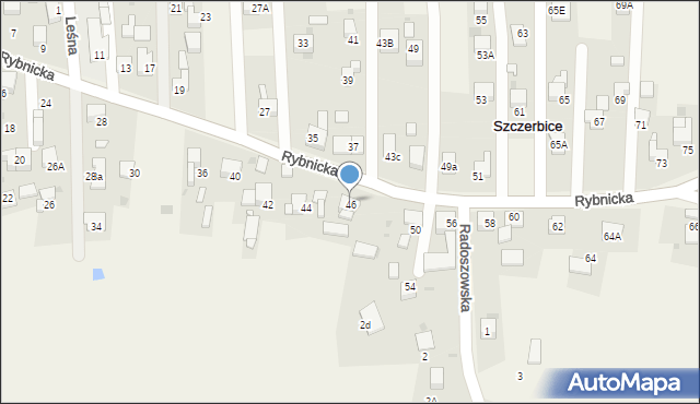 Szczerbice, Rybnicka, 48, mapa Szczerbice
