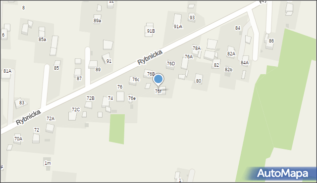 Szczerbice, Rybnicka, 76f, mapa Szczerbice
