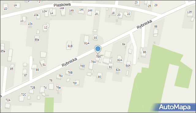 Szczerbice, Rybnicka, 78A, mapa Szczerbice