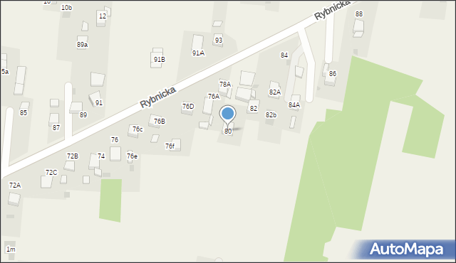 Szczerbice, Rybnicka, 80, mapa Szczerbice