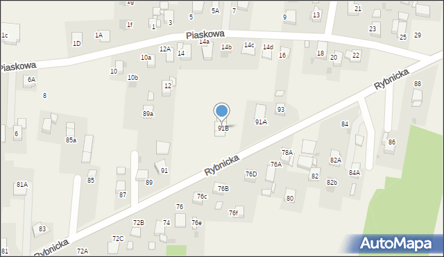 Szczerbice, Rybnicka, 91B, mapa Szczerbice