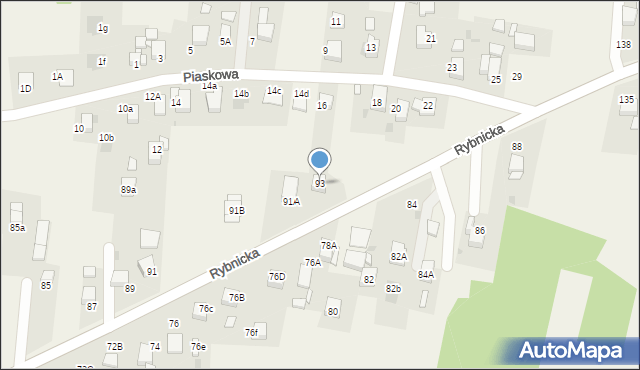 Szczerbice, Rybnicka, 93, mapa Szczerbice