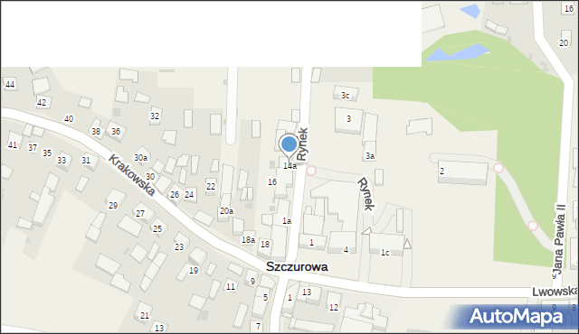Szczurowa, Rynek, 14a, mapa Szczurowa