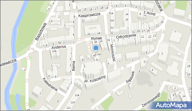 Szprotawa, Rynek, 40a, mapa Szprotawa