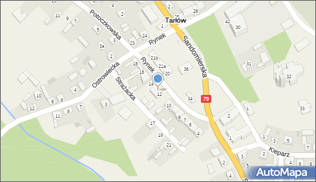 Tarłów, Rynek, 13, mapa Tarłów