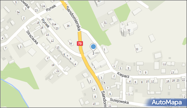 Tarłów, Rynek, 2, mapa Tarłów