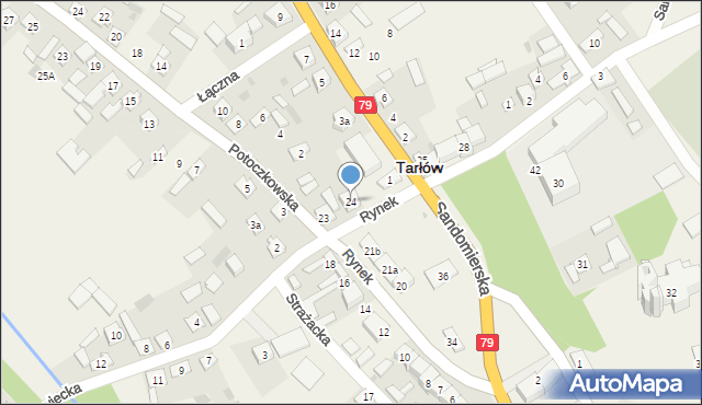 Tarłów, Rynek, 24, mapa Tarłów